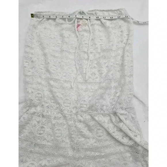 Victoria's Secret Women's Size M White Boho Strapless Romper Swim Coverup - Picture 7 of 8